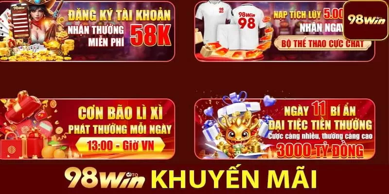 Chương trình khuyến mãi hấp dẫn dành cho thành viên 98WIN