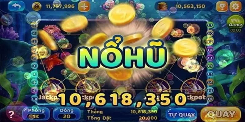 Cơ hội nhận thưởng khổng lồ từ game nổ hũ